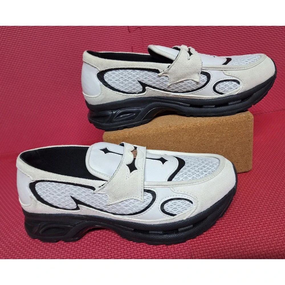 Bravest Studios White Runner Loafers Kross Kountry Slip On-Shoes US Size 10 Mens